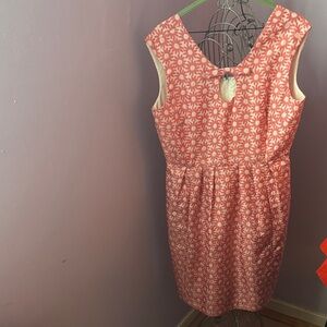 New Badgley Mischka Coral Floral Sleevless Dress